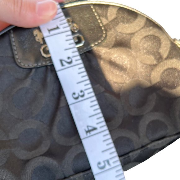 Coach Black Small Clutch Bag /Wallet Purple Lined - Picture 5 of 7